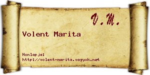 Volent Marita névjegykártya
